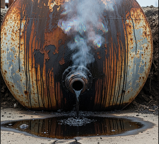 4. une cuve à fioul non dégazée